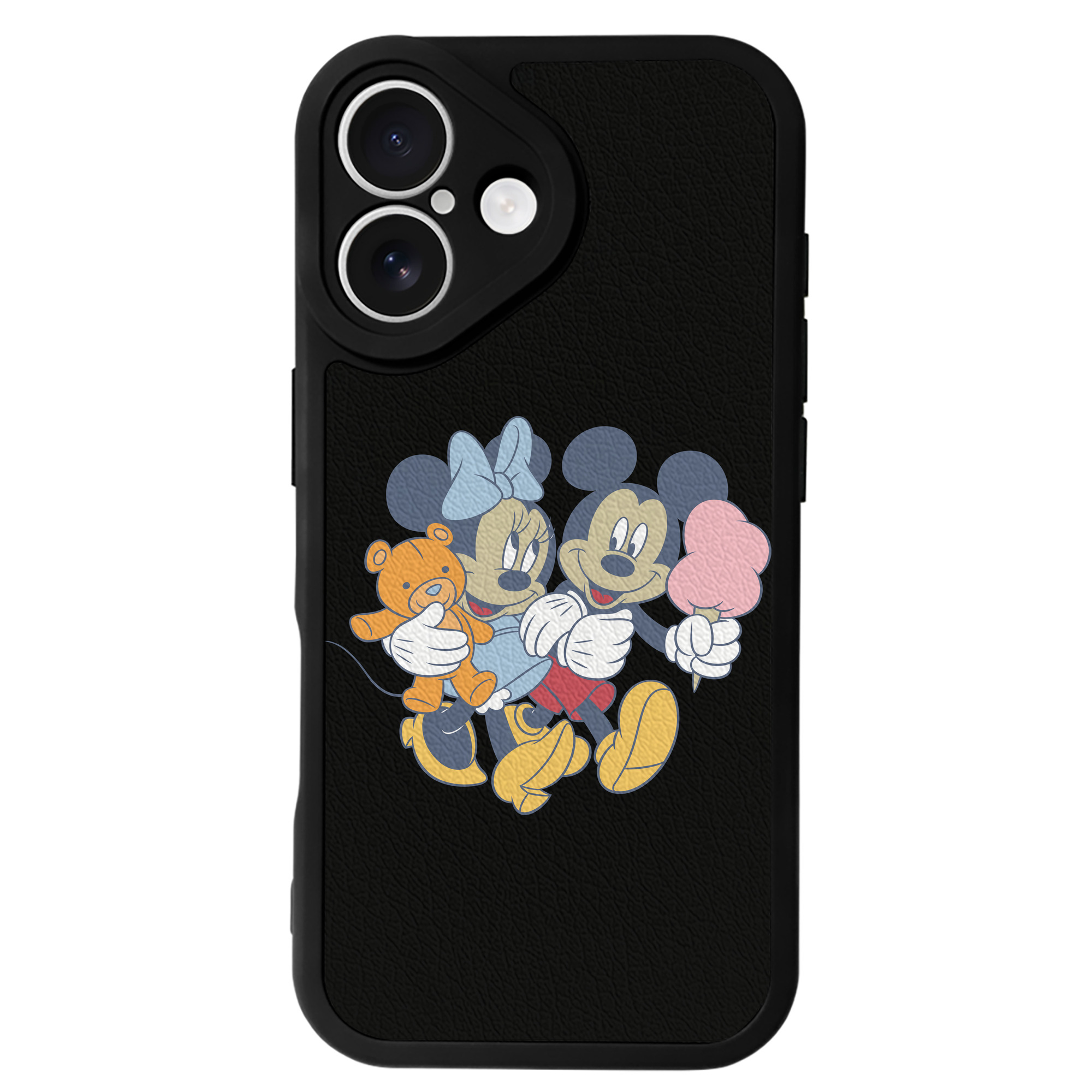 （画像用） ミッキーマウス Mickey Mouse 【iPhone 16シリーズ対応】シリコンスマホケース（レザー調） 材質：シリコン
